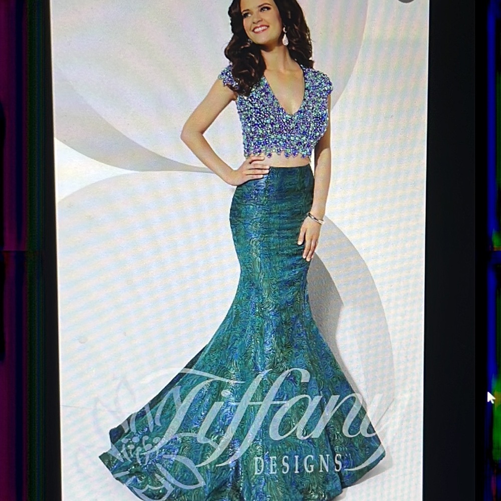 Gorgeous Tiffany 2-piece gemmed gown 6 - Picture 16 of 16